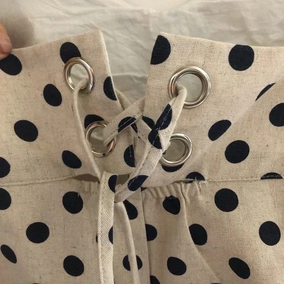 [into] Black polka dot oatmeal Cute ruffles Cotton Romper - Picture 5 of 10